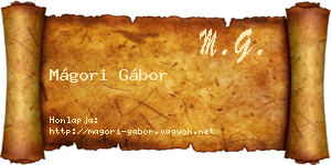 Mágori Gábor névjegykártya