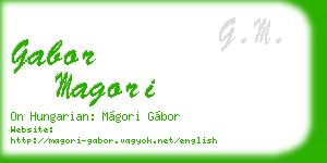 gabor magori business card