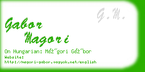 gabor magori business card